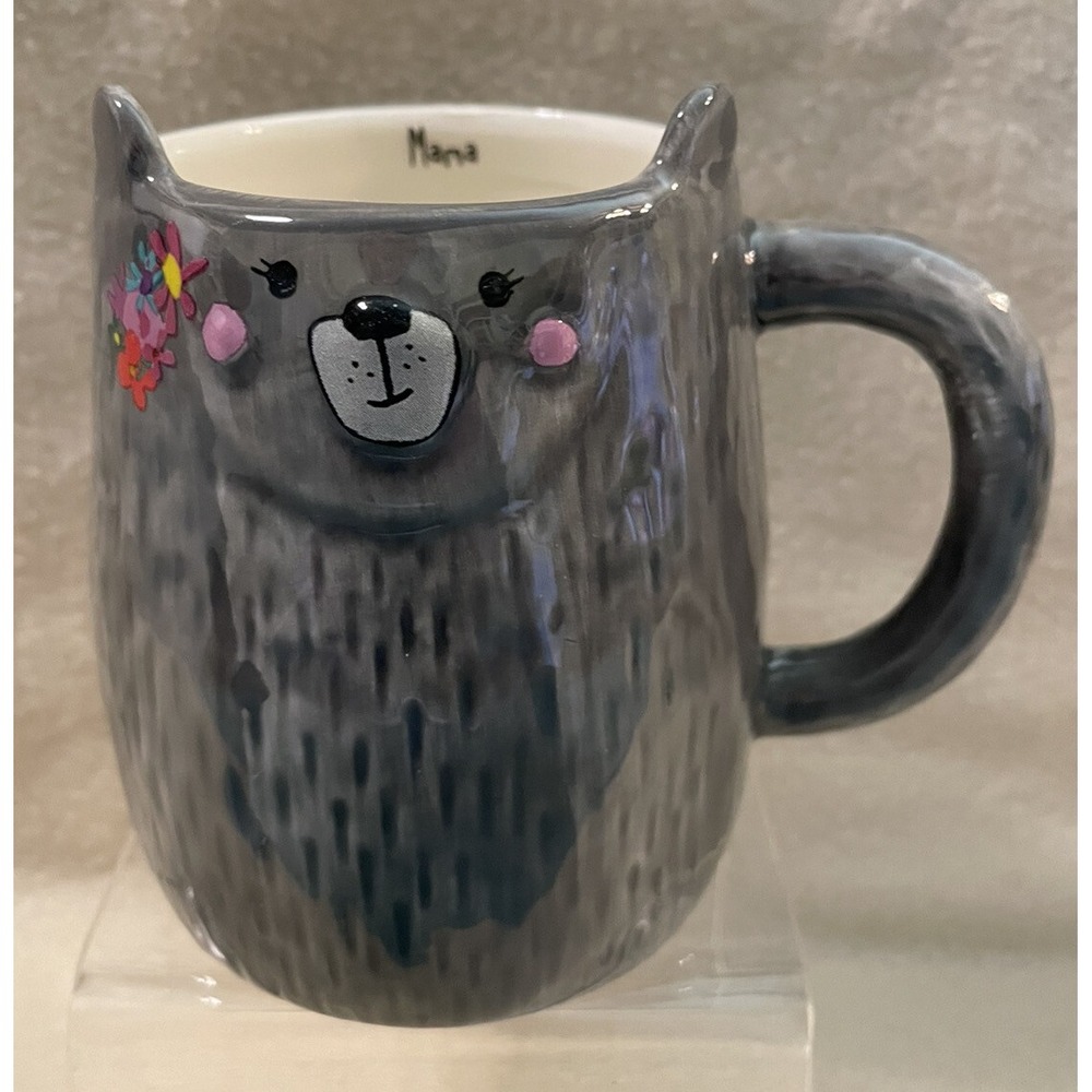 Mimi The Mama Bear Folk Art Cute Coffee Mug With Little Ears From Natural Life